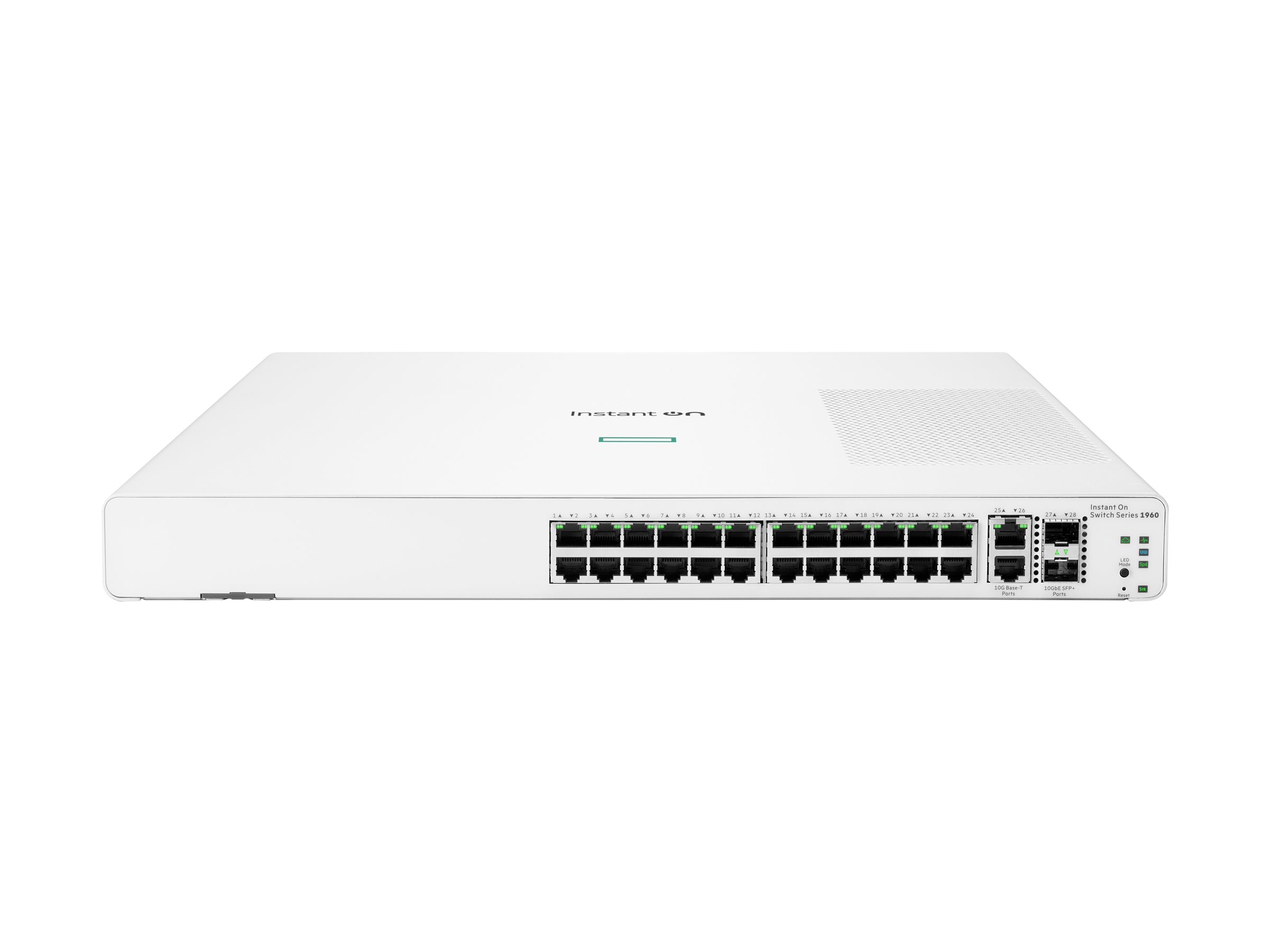 HPE Networking Instant On 1960 24G 2XGT 2SFP+ Switch 24-Port Managed 128 Gbps Weiß