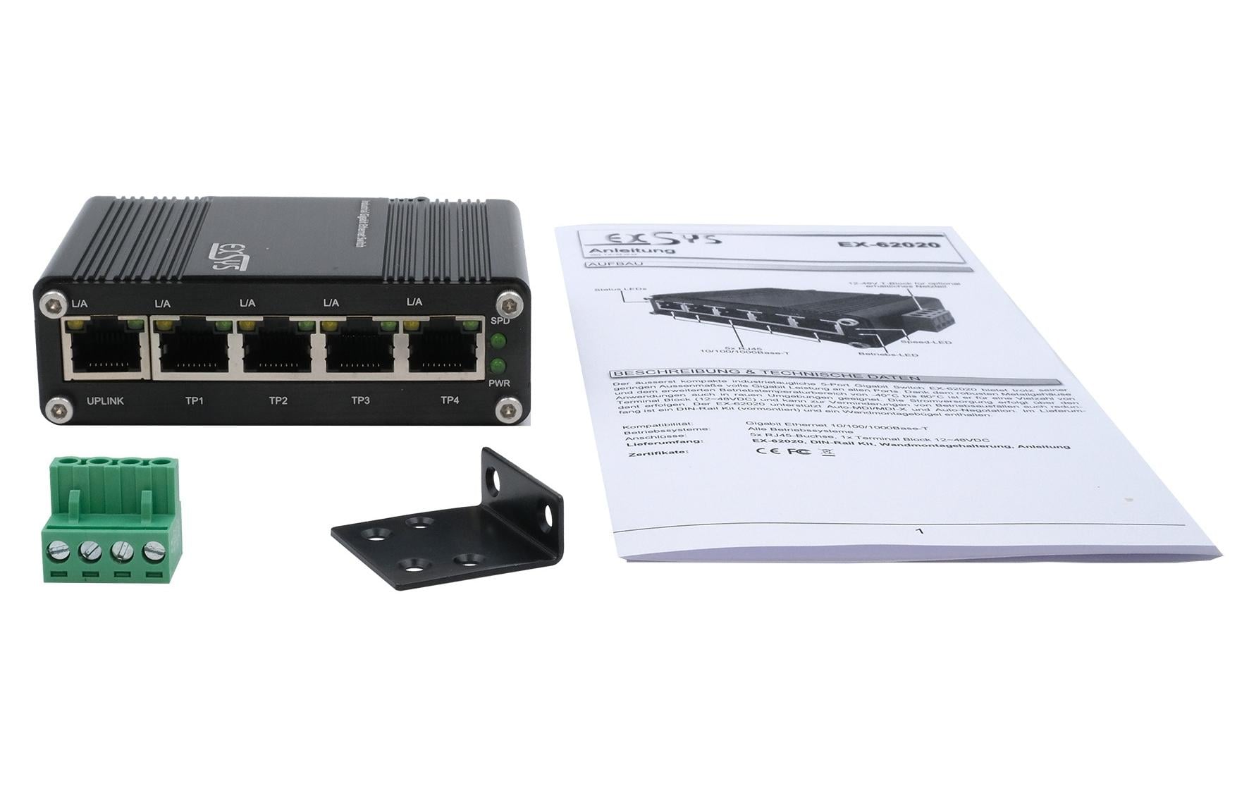 Exsys EX-62020 5-Port Gigabit Ethernet Switch