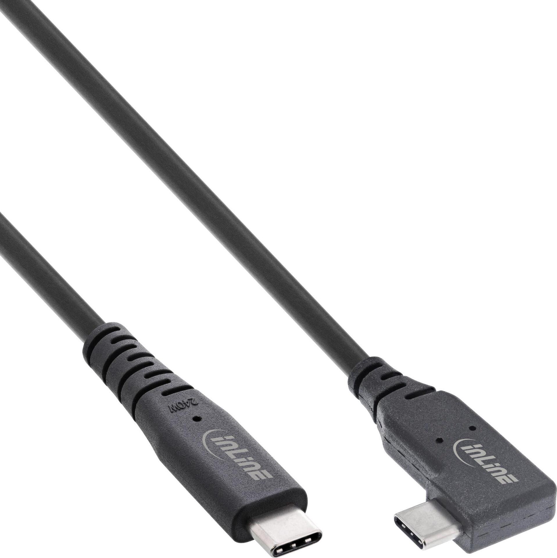 InLine USB4 Kabel USB-C einseitig gewinkelt (35911I)