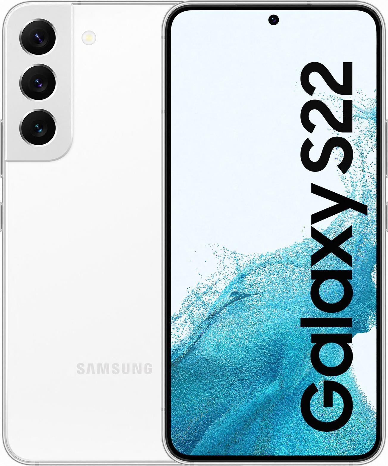 Samsung Galaxy S22 5G Smartphone Dual SIM RAM 8 GB 128 GB OLED Display 6.1 2340 x 1080 Pixel (120 Hz) Triple Kamera 50 MP, 12 MP, 10 MP front camera 10 MP Phantom White  - Onlineshop JACOB Elektronik