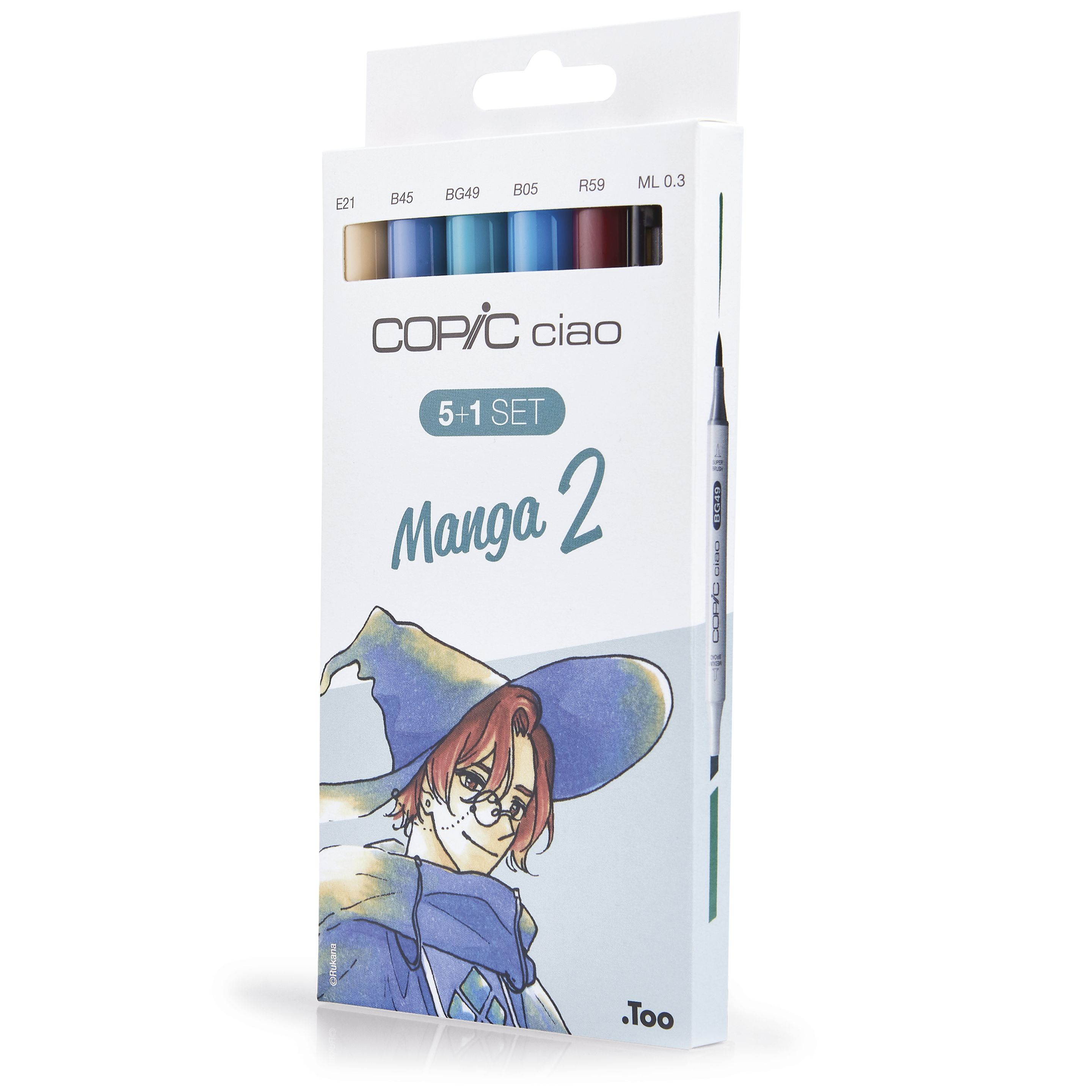 COPIC Ciao 5+1 Set Manga 2 Marker Mehrfarbig