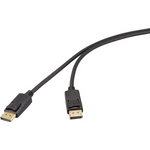Renkforce DisplayPort Anschlusskabel DisplayPort Stecker, DisplayPort Stecker 2.00 m Schwarz RF-6830474 4K UHD DisplayPort-Kabel (RF-6830474)