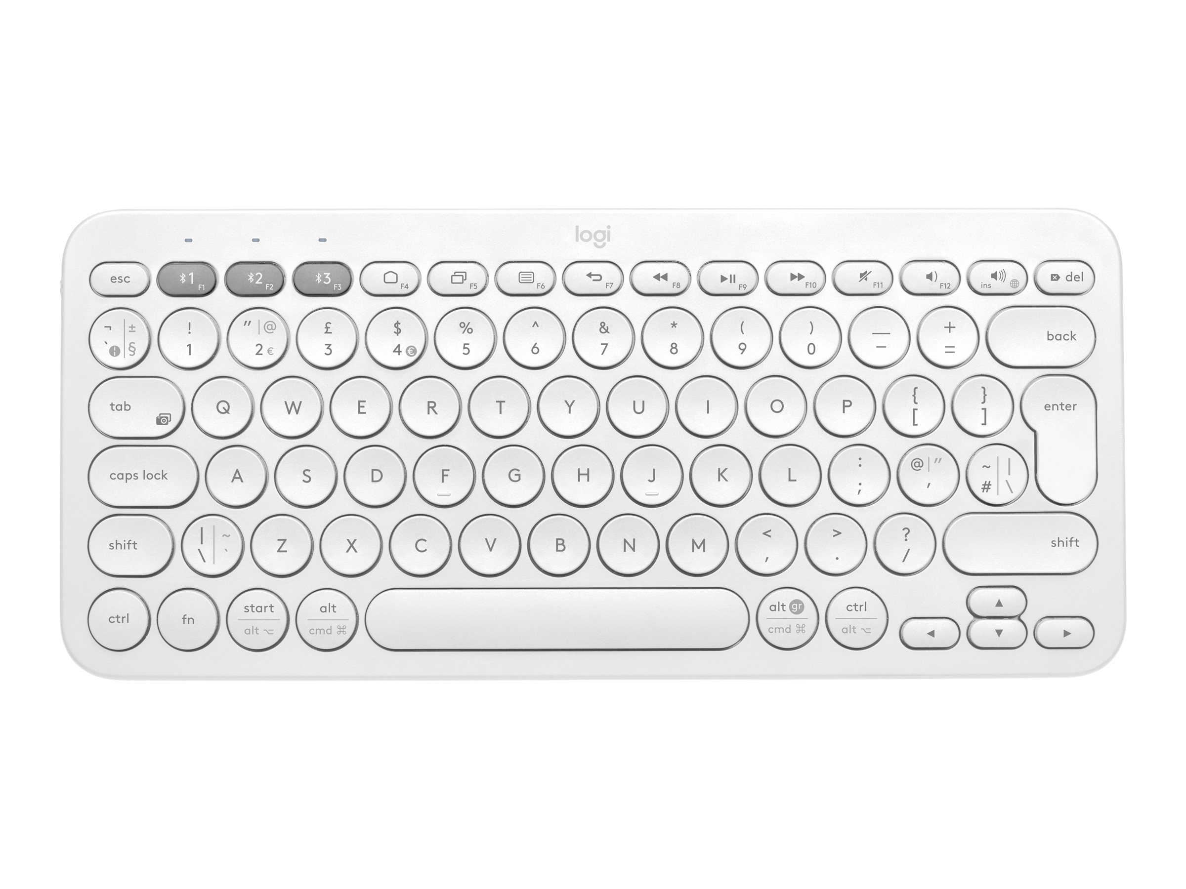 Logitech K380 Multi-Device Bluetooth Tastatur Off-White