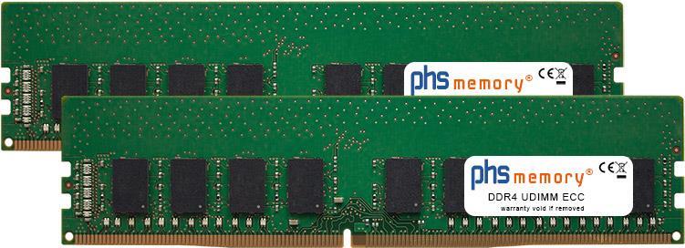 PHS-memory 64GB (2x32GB) Kit RAM Speicher passend für QNAP TS-2483XU-RP DDR4 UDIMM ECC 2666MHz PC4-2666V-E (SP420714)