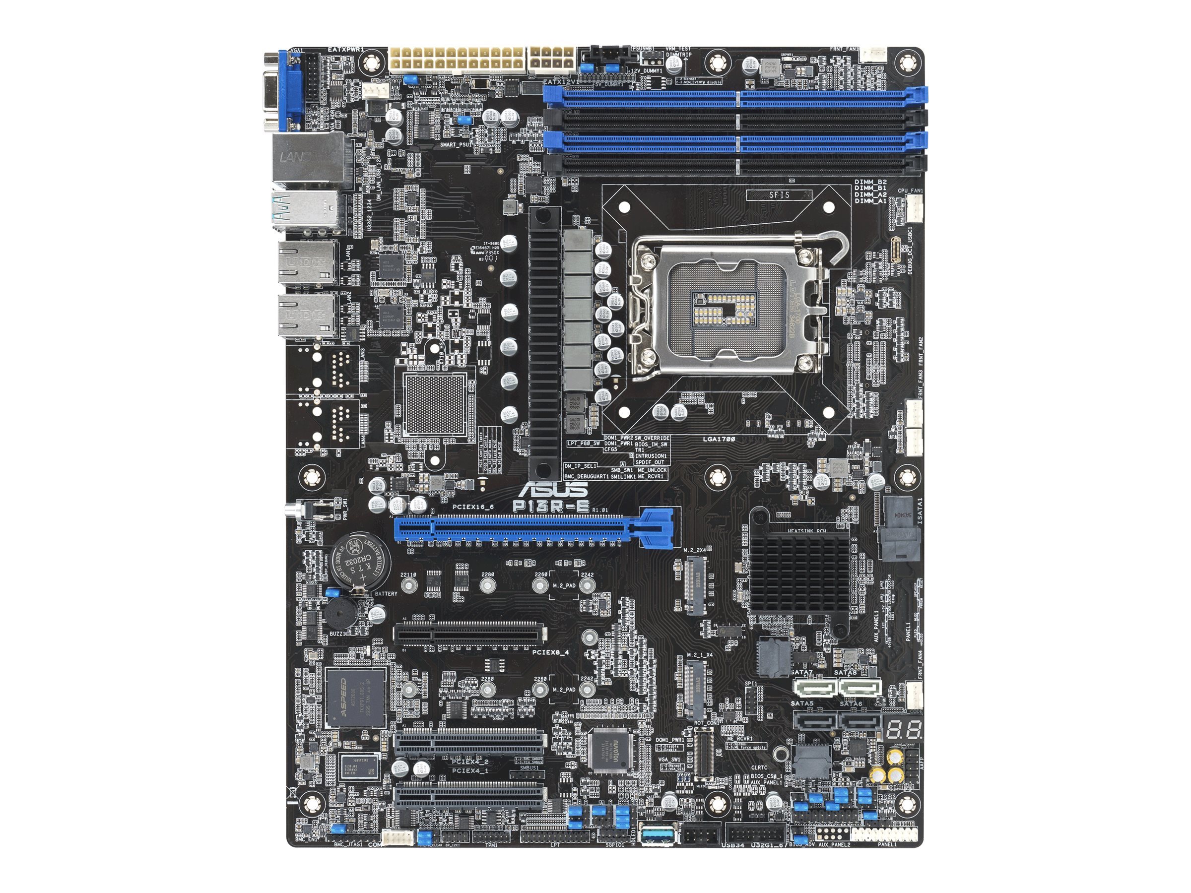 ASUS P13R-E Server Mainboard ATX Intel C266 LGA1700 4x DDR5 2x M.2 Schwarz