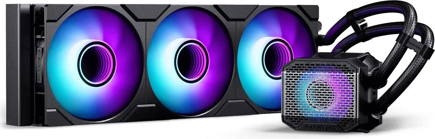 Phanteks Glacier One 360M25 LCD AiO-Wasserkühlung 360mm mit 6-Zoll IPS-Display schwarz