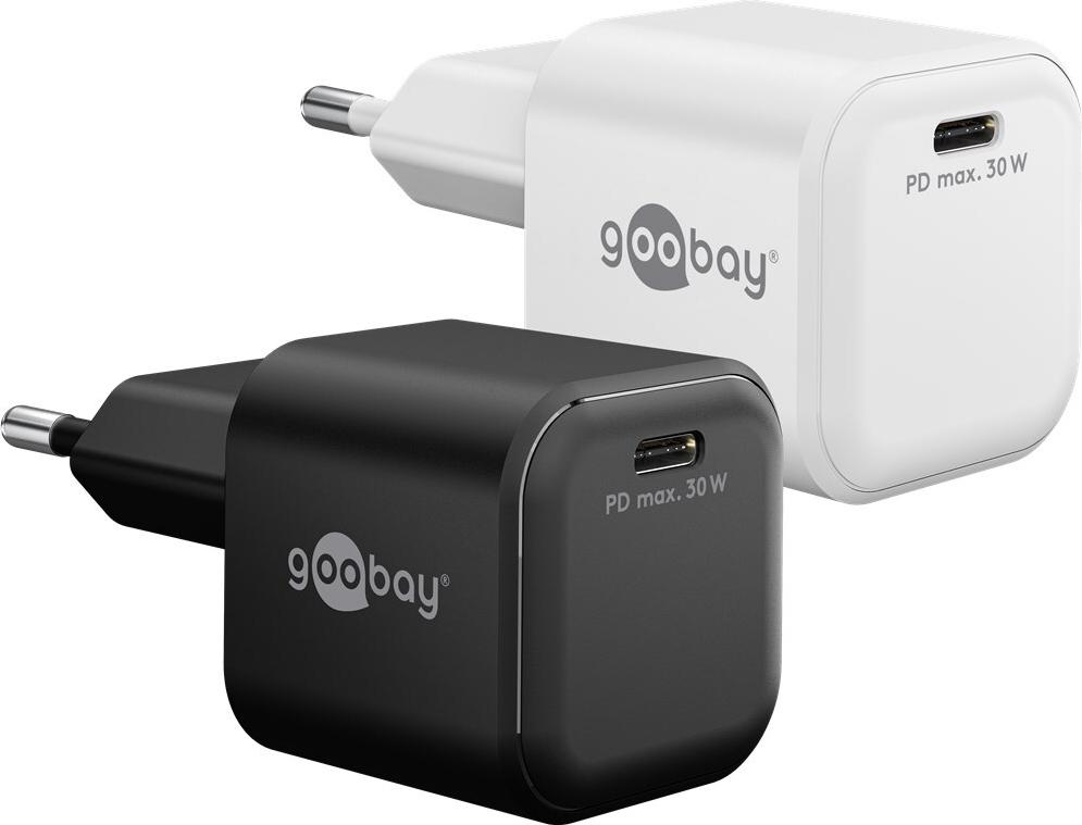 Goobay USB-C™ PD GaN Schnellladegerät Nano (30 W) weiß (79153)