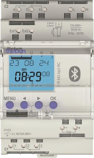 Theben Zeitschaltuhr TR642top3 BLE RC digital Astro/Jahresprogramm 2K 3TE 1 (6420330)