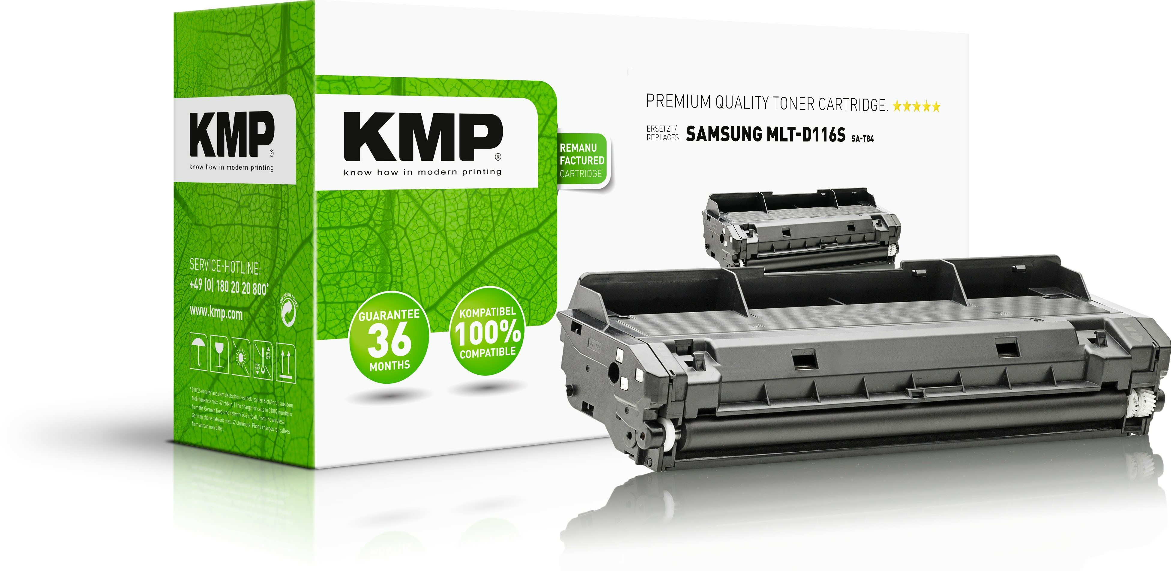 KMP SA-T84 Tonerpatrone kompatibel zu Samsung MLT-D116S Schwarz