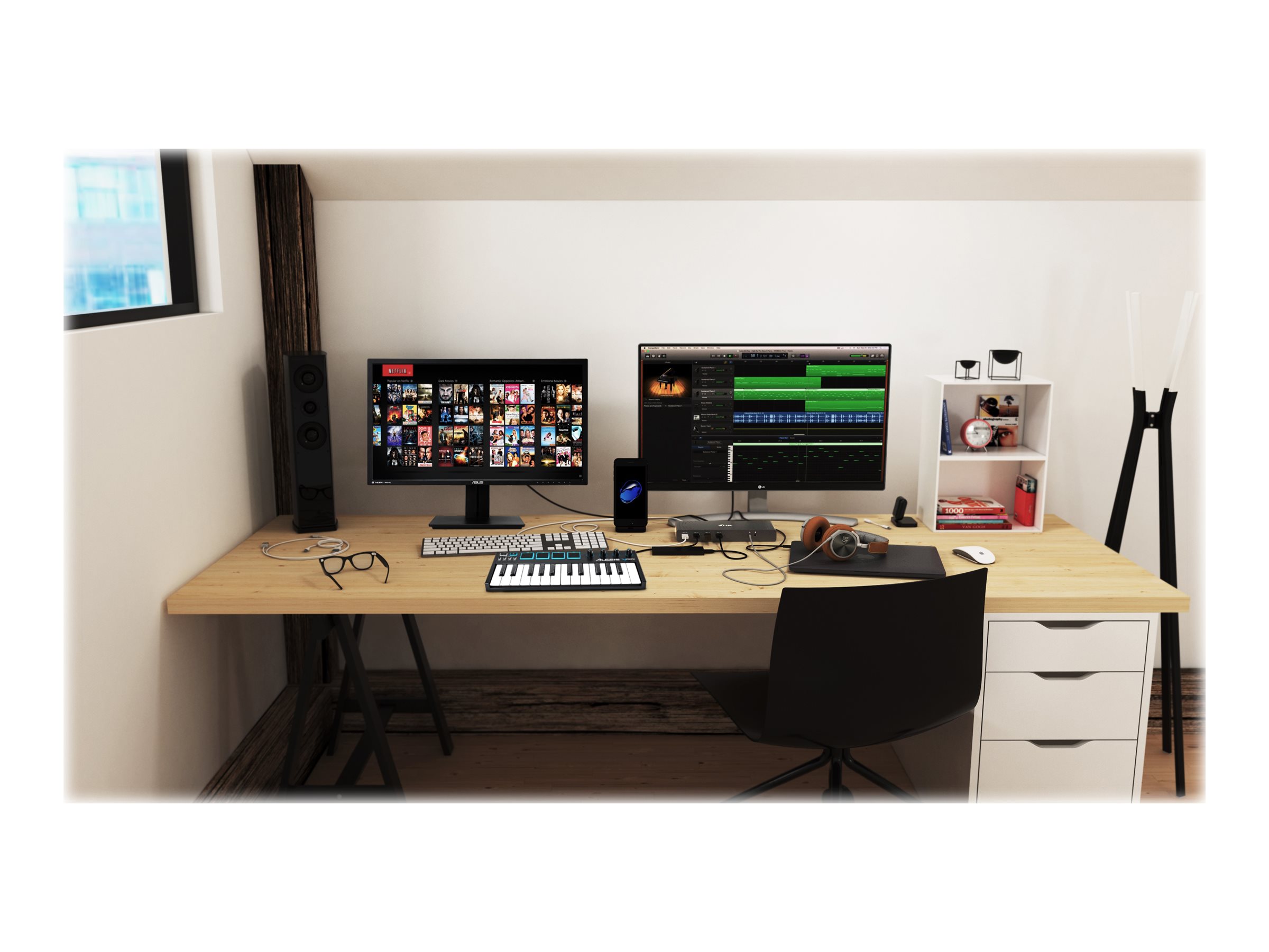 i-tec CADUAL4KDOCK USB-C/A 4K Dual Video Docking Station Schwarz, Türkis