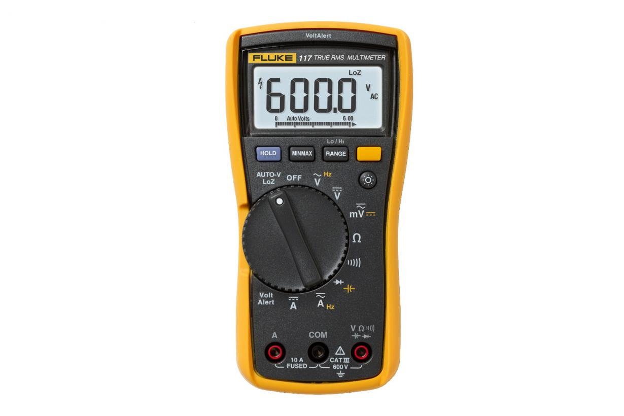 Fluke 117-COMBO Digitales Multimeter CAT III 600V Schwarz Gelb