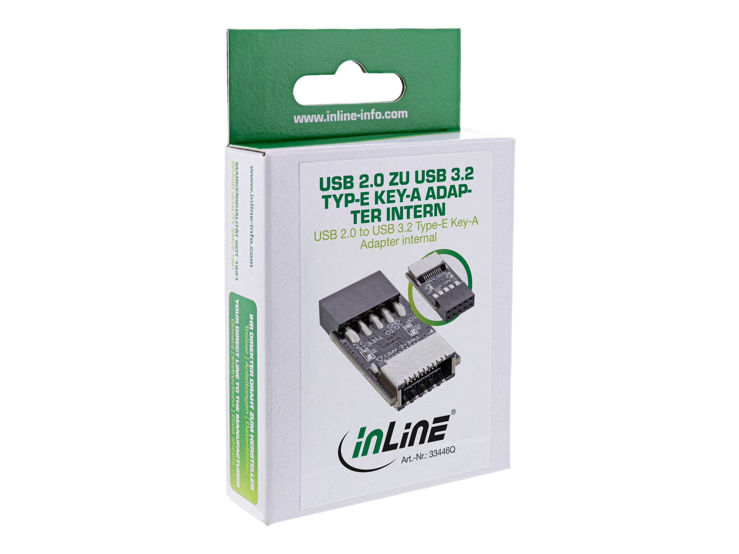 InLine 33446Q Interner USB-Adapter 480 Mbps Schwarz