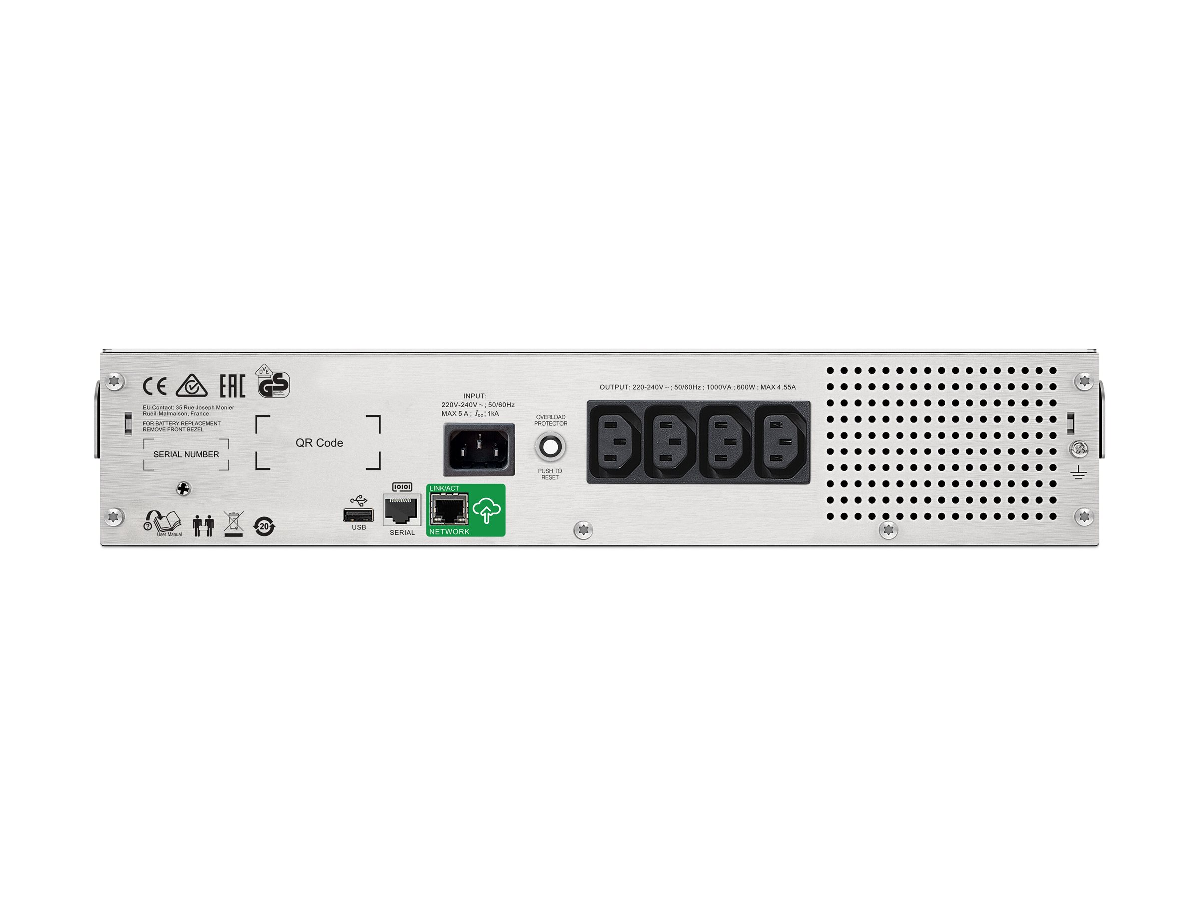 APC Smart-UPS C SMC1500I-2UC 1500 VA 900 W 2U Schwarz