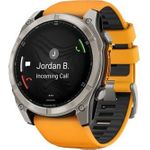 Garmin fenix 8 51mm AMOLED Graphit/Titanium Titan Silikon-Armband (010-02905-11)