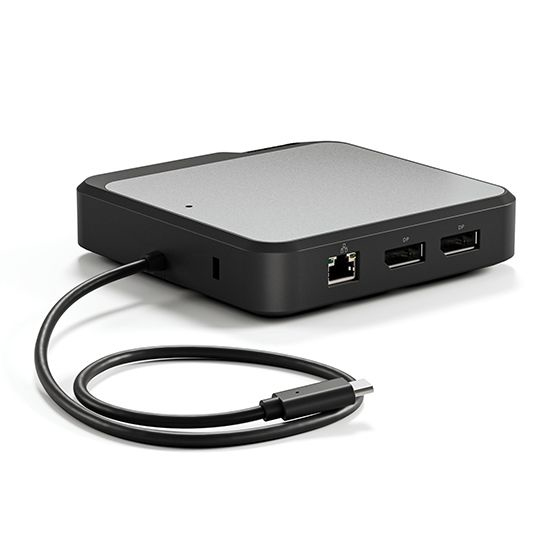 Alogic CD2 Dockingstation USB-C 2x DisplayPort Gigabit Ethernet 100 W Schwarz/Grau