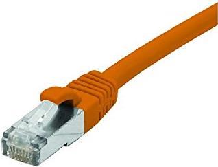 Patchkabel CAT. 6, F/UTP, PoE, halogenfrei, orange, 25,0 m Geschirmtes Patchkabel mit Rastnasenschutz (854429)