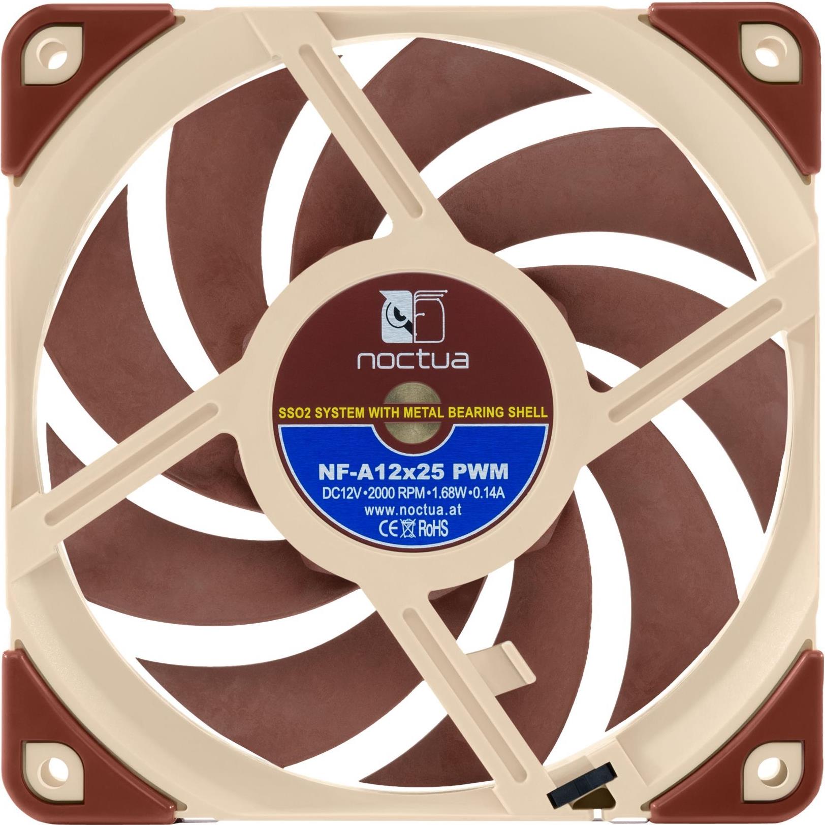 Noctua NF-A12x25 PWM 120-mm-Gehäuselüfter Braun, Beige