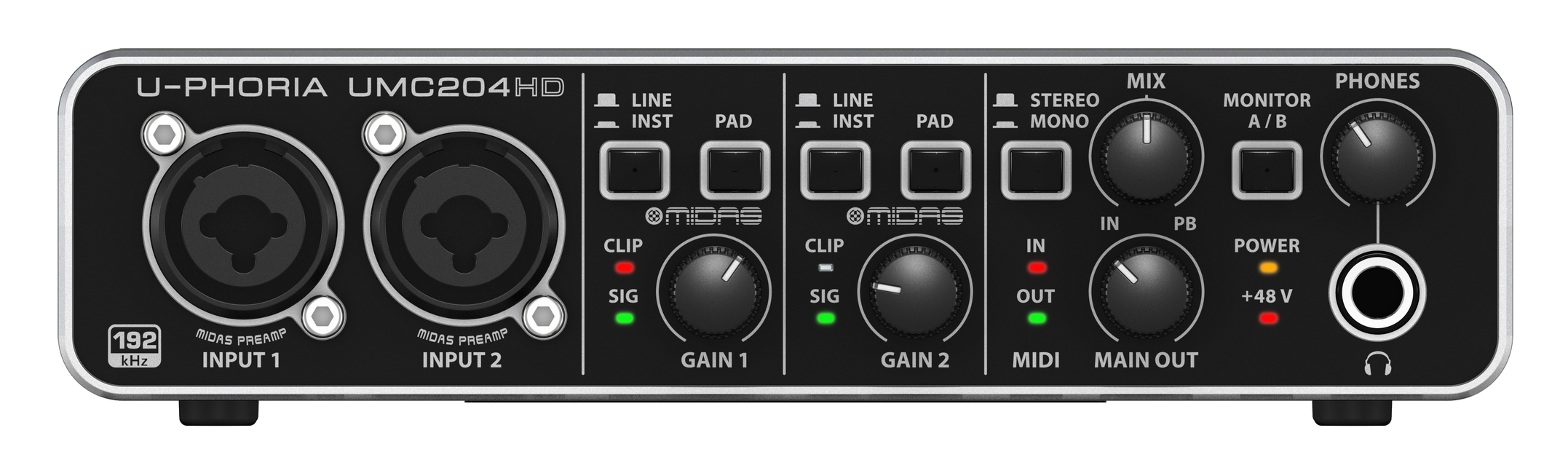 Behringer UMC204HD Audio-Interface Schwarz