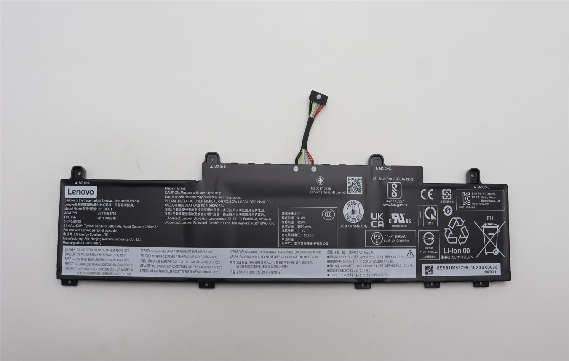 Lenovo BATTERY Internal, 3c 42Wh, (5B11M89998)
