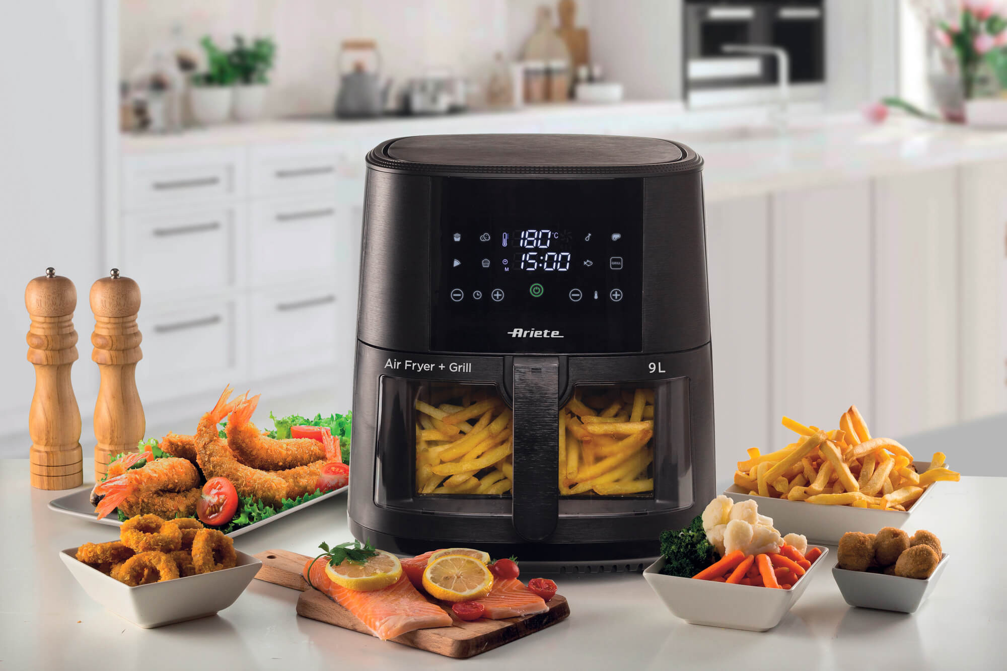 Ariete 4630S Airy Fryer Heißluftfritteuse 9 l Schwarz