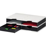 styro Sortierstation styrodoc duo, 4 Fächer, grau/schwarz Sortierstation mit 2 offenen Fächern und 2 Schubladen, - 1 Stück (268-0202.9895S)