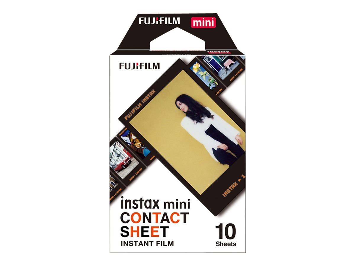 Fujifilm Instax Mini Contact Sheet Instant-Farbfilm ISO 800 10 Belichtungen Schwarz
