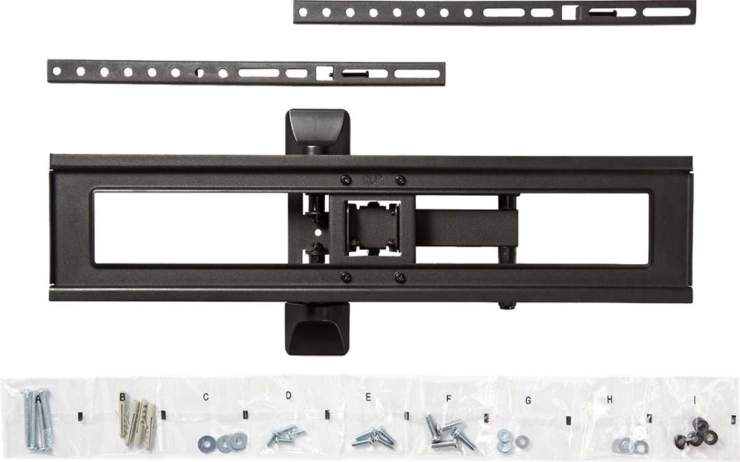 Nedis Wandhalterung Vollbeweglich - für Bildschirme von 37 bis 70 Zoll, Neigung 20°, 25kg Traglast (TVWM1550BK)