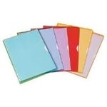 ELBA Sichthüllen DIN A4 Fard'Liss, PVC 0,18 mm, lila oben und rechts offen, 2 seitliche Greiflöcher (100206696)