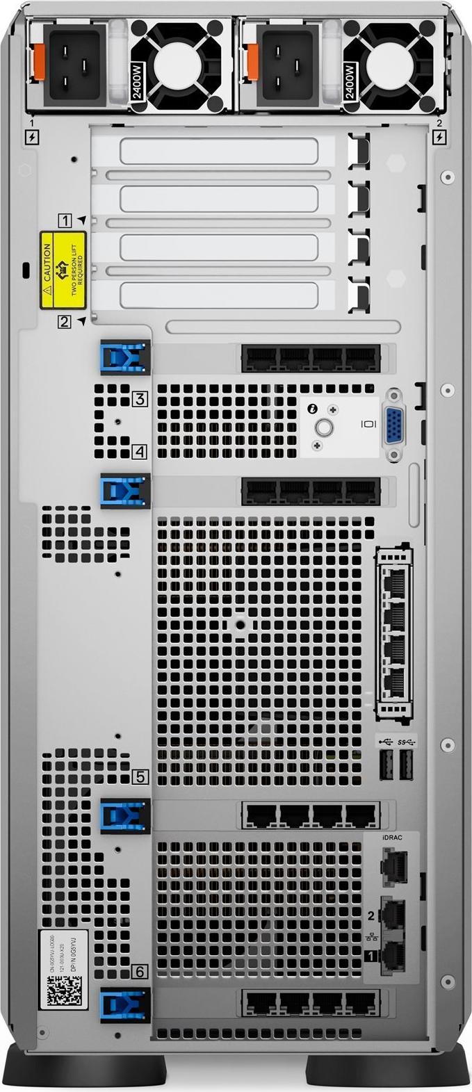 Dell PowerEdge T560 Tower Server Intel Xeon Silver 4514Y 64 GB RAM 960 GB SSD 2x1100W Schwarz