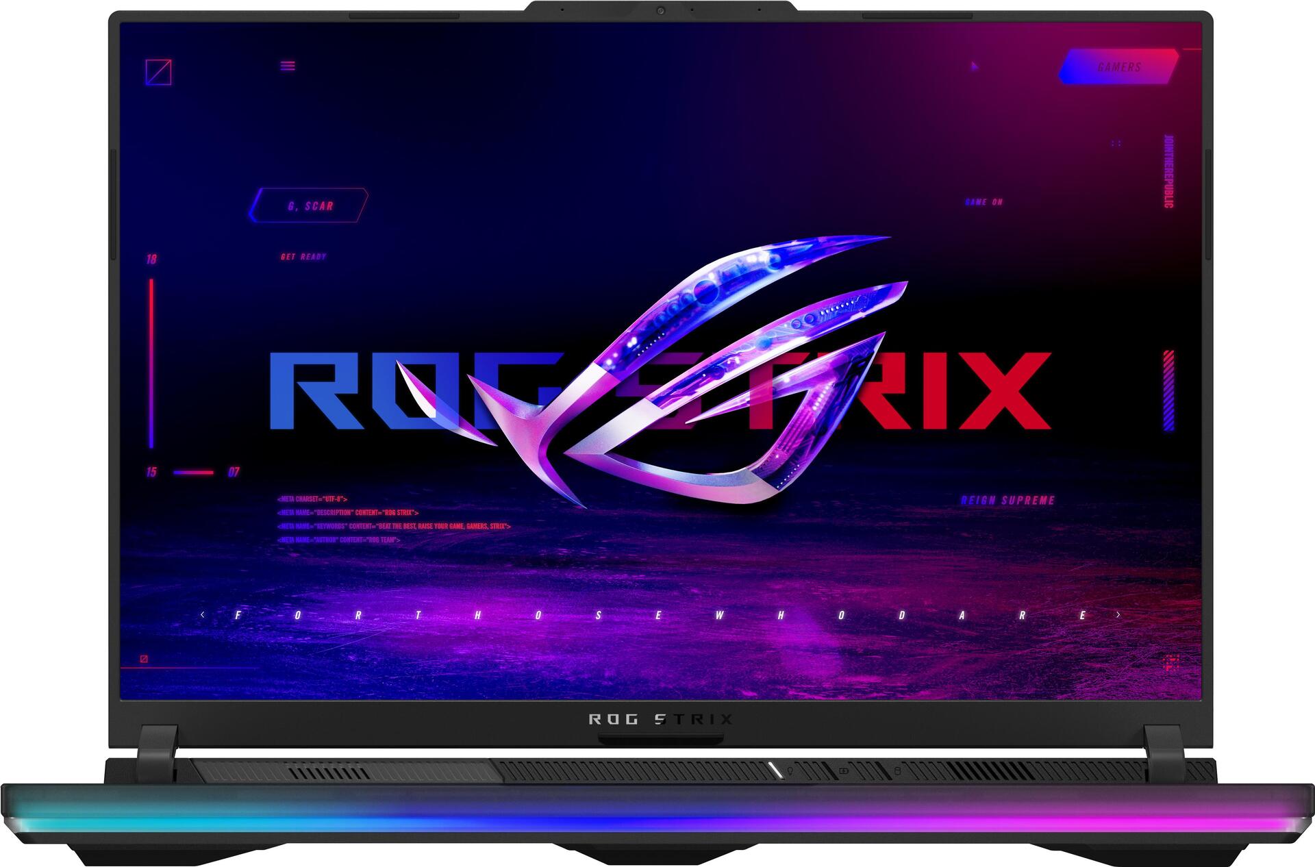 ASUS ROG Strix SCAR 16 G634JYR-RA029W Intel® Core™ i9 i9-14900HX Laptop 40,6 cm (16") WQXGA 32 GB DDR5-SDRAM 1 TB SSD NVIDIA GeForce RTX 4090 Wi-Fi 6E (802.11ax) Windows 11 Home Schwarz (90NR0IJ2-M00140)