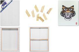 kangaro Keilrahmen 3D, (B)400 x (T)37 x (H)500 mm, weiß Tuch aus 100% Baumwolle, Stärke: 380 g/qm, 3-lagig gesso - 1 Stück (K-820011)