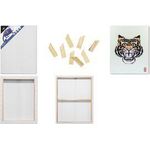 kangaro Keilrahmen 3D, (B)400 x (T)37 x (H)500 mm, weiß Tuch aus 100% Baumwolle, Stärke: 380 g/qm, 3-lagig gesso - 1 Stück (K-820011)