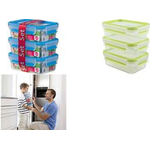 emsa Frischhaltedose CLIP & CLOSE, 3er Set, 0,55 L, grün transportsicherer Clipverschluss, einzigartige Dichtung, - 1 Stück (515583)