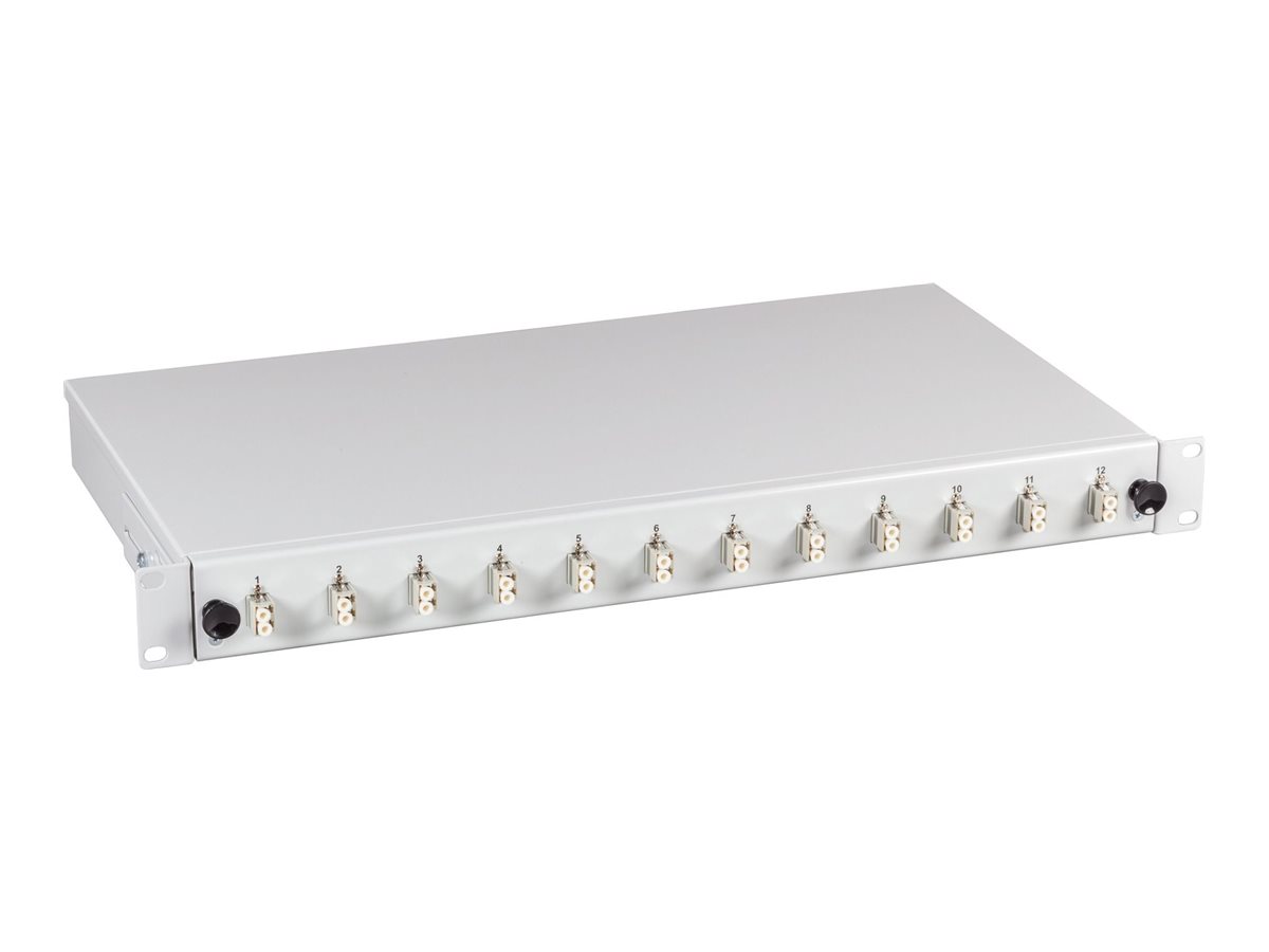 EFB-Elektronik B61901.6OM4 Spleißbox 1U 19" OM4 Grau, RAL 7035