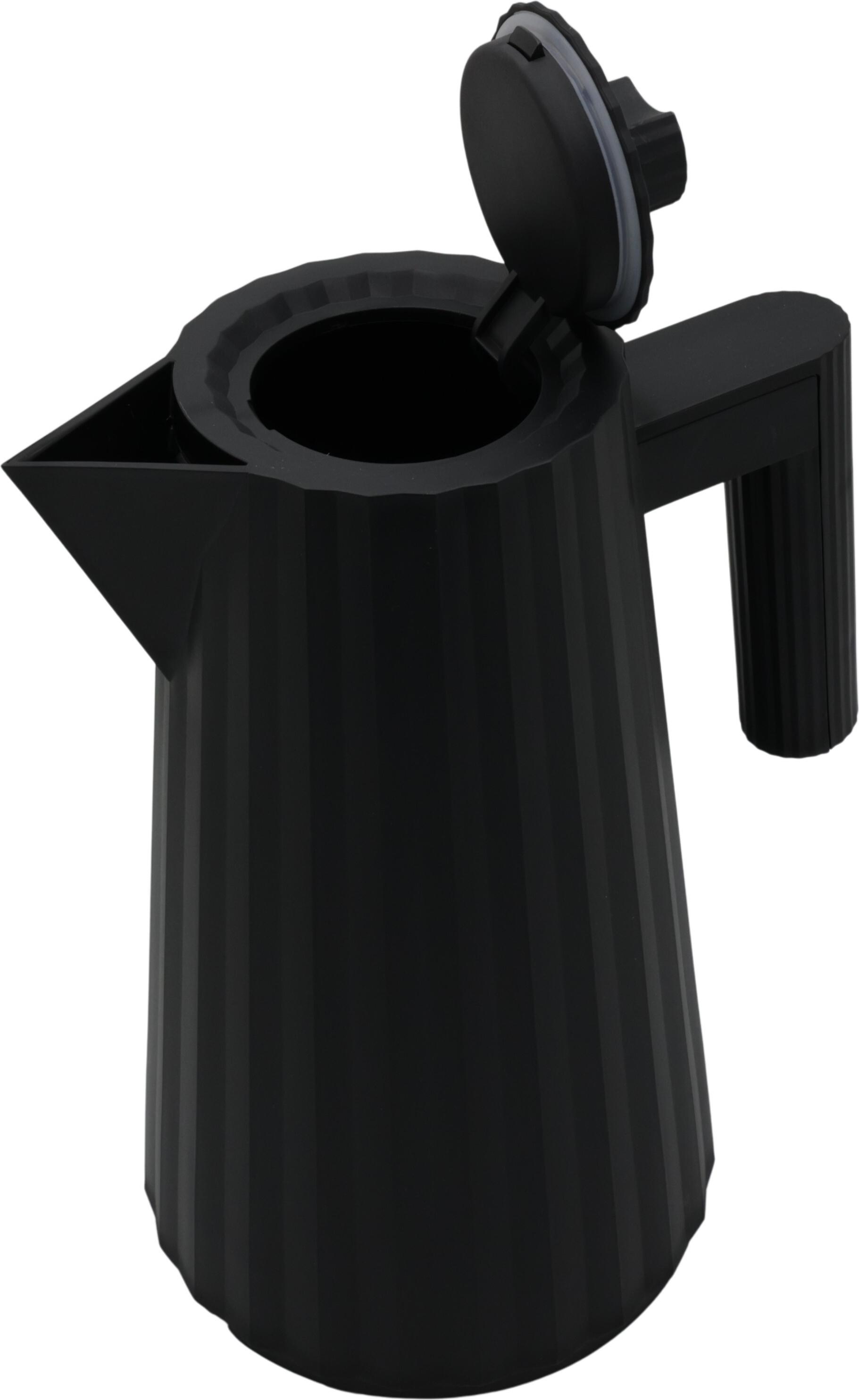 Alessi Plissé MDL06 B Elektrischer Wasserkocher Schwarz