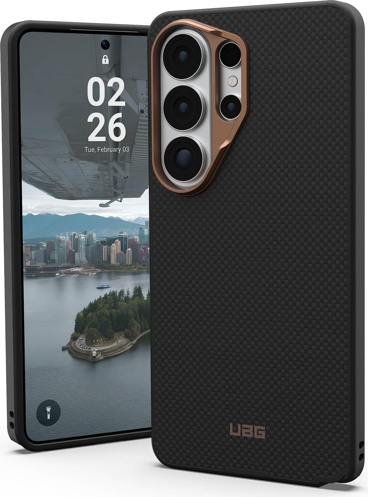 UAG Urban Armor Gear FIBR ARMR Case mit Magnet-Modul | Samsung Galaxy S26 Ultra | schwarz/bronze | 214545114085 (214545114085)
