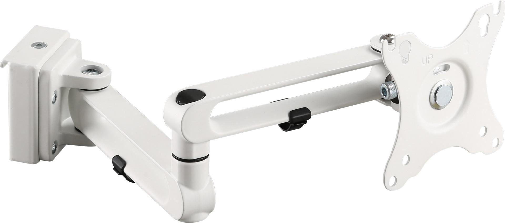 InLine Slatwall Monitorhalterung lang für 17"–32" VESA 75x75/100x100 mm 8 kg Weiß
