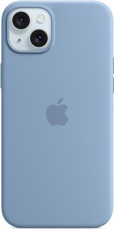 APPLE iPhone 15 Plus Silicone Case with MagSafe - Winter Blue (MT193ZM/A) (geöffnet)