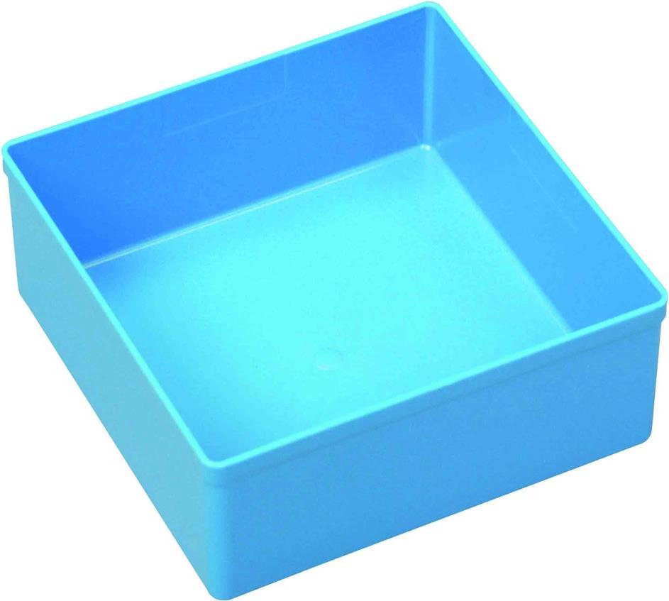 Allit EuroPlus Insert 63/3. Produkttyp: Aufbewahrungsbox, Produktfarbe: Blau, Form: Quadratisch. Breite: 108 mm, Tiefe: 108 mm, Höhe: 63 mm (456307)