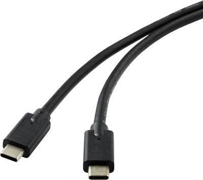 Renkforce RF-4531576 USB Kabel 2 m USB 3.2 Gen 2 (3.1 Gen 2) USB C Schwarz (RF-4531576) (B-Ware)