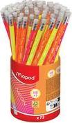 Maped Bleistift NEON, mit Radierer, HB, 72er Köcher Härtegrad: HB, Minenstärke: 2,2 mm, dreieckig, - 1 Stück (853789FC)