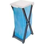 Peggy Perfect Müllsackständer, mit Deckel, schwarz / weiß aus Kunststoff, geeignet für Müllbeutel bis 70 Liter und - 1 Stück (99407)