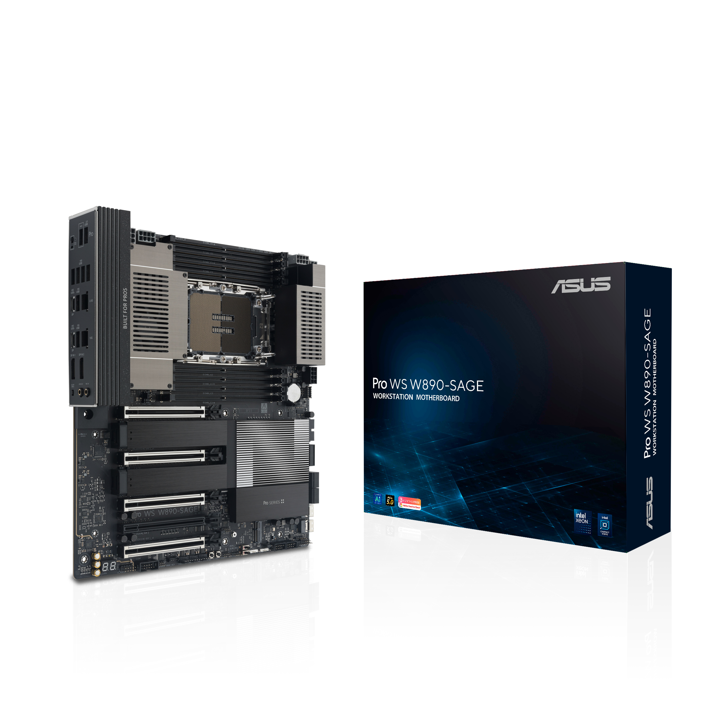 ASUS Pro WS W890-SAGE Mainboard Intel W890 LGA4710-2 DDR5 SSI CEB Schwarz