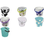 keeeper Deco-Putzeimer ilvie "stars", rund, 10 Liter weiß mit Aufdruck, Material: PP, ergonomisch geformter - 1 Stück (1260051919600)