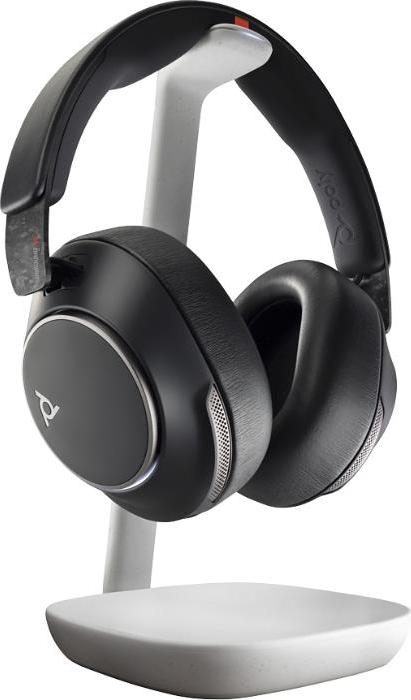 HP Poly Voyager Surround 85 UC Kopfhörer Kabellos Kopfband Anrufe/Musik/Sport/Alltag USB Typ-C Bluetooth Ladestation Schwarz (8G7T8AA) (geöffnet)