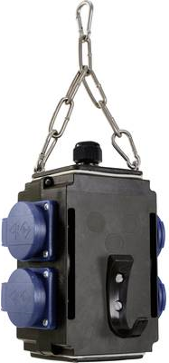 AS SCHWABE Energie-Würfel I zum Aufhängen, IP44, mit 4 Schutzdosen 16A, 230V (60731)