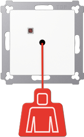 Zugtaster ohne Rahmen aws Schraubbefestigung NRS AS 0834 ZT (NRSAS0834ZTWW)