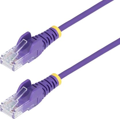 StarTech.com 2m Purple Slim CAT6 Ethernet Cable, Snagless, 28AWG, LSZH (N6PAT200CMPLS)