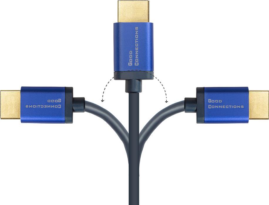Alcasa 4521-SF005B HDMI-Kabel 0,5 m HDMI Typ A (Standard) Blau (4521-SF005B)