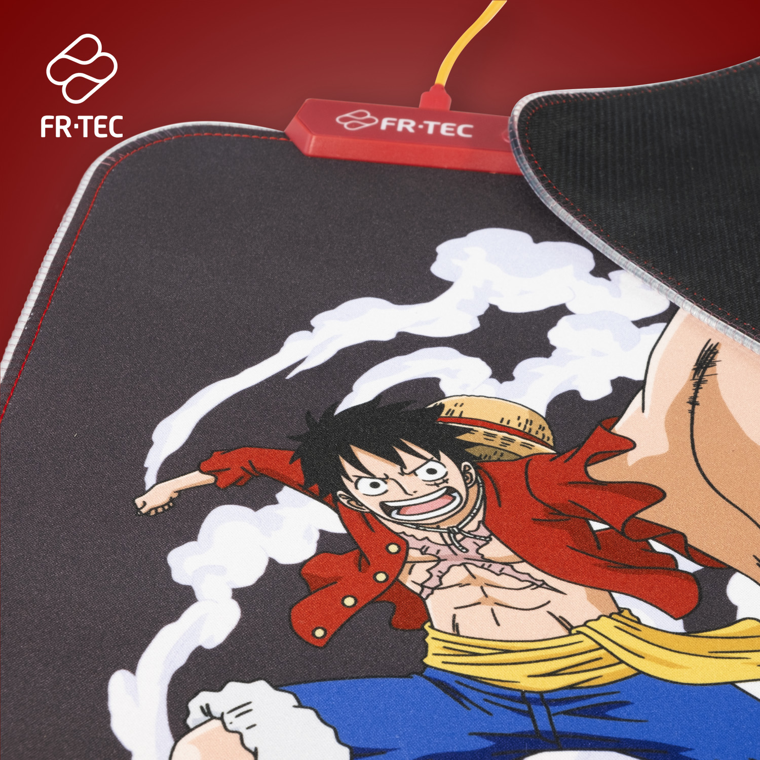 Blade Gaming Mauspad OP4003 One Piece Luffy 80 x 30 cm Schwarz, Grau, Rot, Gelb